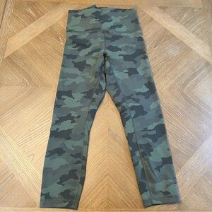 Lululemon Wunder Train Crop 23 - Heritage 365 Camo Green Twill Multi